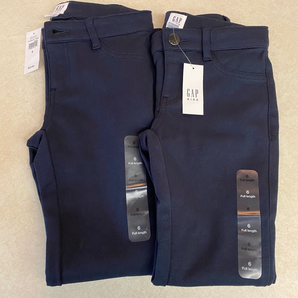 NWT Girls Uniform Ponte Navy Pants